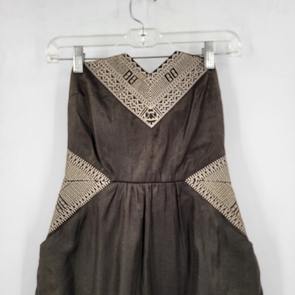 Ecote Urban Outfitters UO Black Boho Dress Womens Medium Iridescent Bohemian - Picture 3 of 16